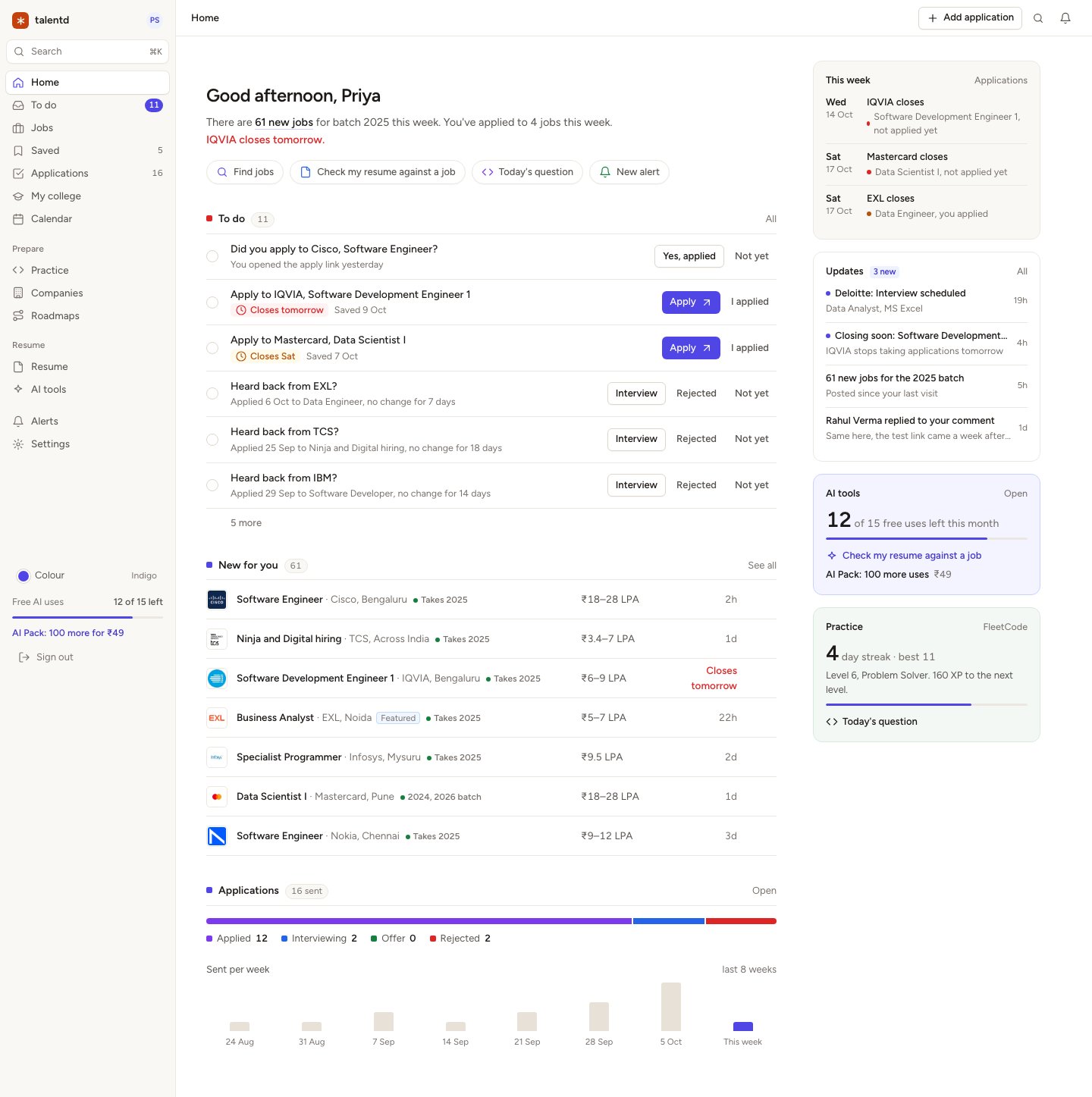 The new dashboard